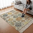 thumbnail image 4 of Kitchen Runner Rugs, Abstract 4'x6' Throw Rug with Tassels, Washable Soft Floor Carpet Runner for Hallway Bedroom Bathroom Laundry Room, 4 of 9
