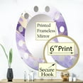 thumbnail image 3 of Designart "Dynamic Abstractions in Purple and Gold I" Abstract Round Wall Mirror - Modern Oval Printed Decorative Oversized Mirror - Multiple Color Options, 3 of 4