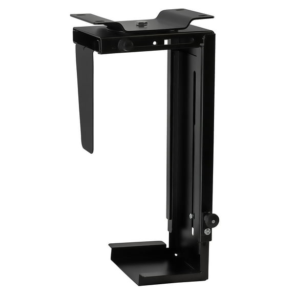 Mount-It! CPU Under Desk Mount Bracket | Computer Tower Wall and Under Counter Holder | 360 Degree Swivel