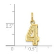thumbnail image 3 of 14K Yellow Gold Charm Pendant Themed 4 Diamond-Cut 20 mm 7, 3 of 3