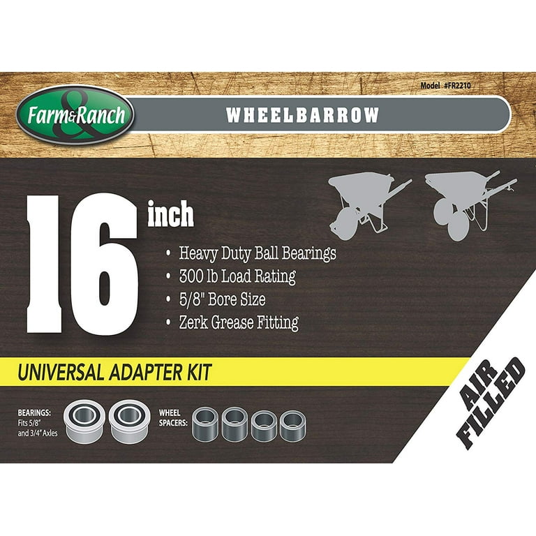 Farm and Ranch 16 in. Replacement Pneumatic Wheelbarrow Tire (2-Piece) Farm and Ranch 16 in. Replacement Pneumatic Wheelbarrow Tire (2-Piece)