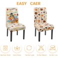 thumbnail image 6 of Thanksgiving Chair Cover Set of 4 Pumpkin Turkey Dining Room Slipcovers Stretch Parsons Chair Seat Protectors Fall Thanksgiving Decor-4PCS, 6 of 6