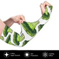 thumbnail image 3 of Arm Sleeves for Men/Women, cute broccoli smiling funny Sun Protection Cooling Compression sleeves to cover arm, 3 of 6