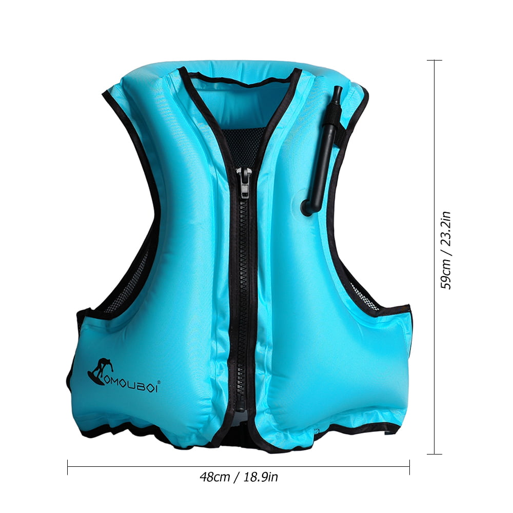 Lesberg Snorkel Vests Vest Inflatable Life Jackets Adult Free Diving Swimming 