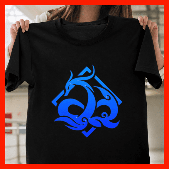 Genshin Impact Neuvillette Emblem Fontaine Judge Fantasy Unisex T-Shirt, S-3XL