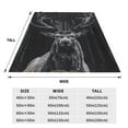 thumbnail image 3 of Pofeuu Majestic Forest Stag Print Ultra-Soft Micro Fleece Blanket,for Bed Or Sofa,All Season Throw Blankets Flannel Blanket-50"x40", 3 of 7