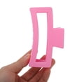 thumbnail image 5 of Unique Bargains Rectangle Frosted Hair Clips Home Decoration Daily Styling Dark Pink, 5 of 5