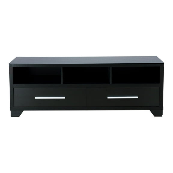 Furniture of America Porcardo Wood 2-Drawer 60" TV Stand in Black
