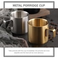 thumbnail image 4 of Metal Cereal Cup Metal Cup Metal Porridge Cup Handle Breakfast Cup Milk Container, 4 of 5