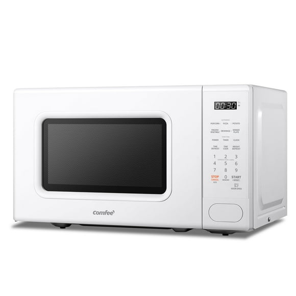 Comfee Cmo-C20M1Wh Microondas Retro Con 11 Niveles De Potencia Cocción Rápida De Varias Etapas Función De Reinicio Del Plato Giratorio Temporizador De Cocina Cocción Rápida Peso/Tiempo Descongelación