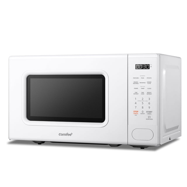 Comfee Cmo-C20M1Wh Microondas Retro Con 11 Niveles De Potencia Cocción Rápida De Varias Etapas Función De Reinicio Del Plato Giratorio Temporizador De Cocina Cocción Rápida Peso/Tiempo Descongelación