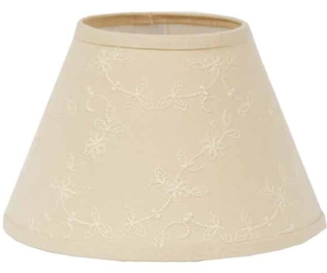 Waverly Candlewicking Candlewick Classic White Fabric Lampshade Lamp Shade 