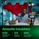 thumbnail image 3 of Acoustic Panels Ekkogo, paquete de 12 paneles de pared insonorizados, color rojo, 3 of 6
