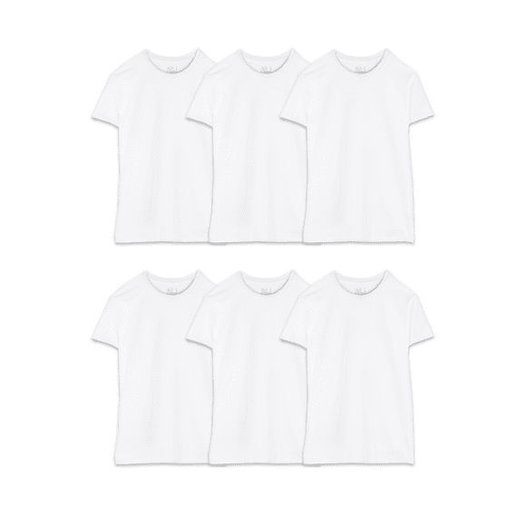 Fruit Of The Loom Hommes Grand Blanc Équipe T-Shirts - Pack de 6, 3XB, Blanc