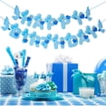 thumbnail image 3 of Pancarta de feliz cumpleaños Inteprter con alas de mariposas azul 9.8 pies, 3 of 6