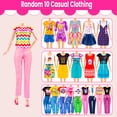 thumbnail image 6 of 100Pcs Doll Clothes & Accessories for Girls, Dress Up Set with Dresses, Swimwear, Shoes, Hangers, Gift for Kids, 6 of 7