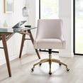 thumbnail image 1 of Modway Chaise de Bureau en Velours Performant Rose, 1 of 7