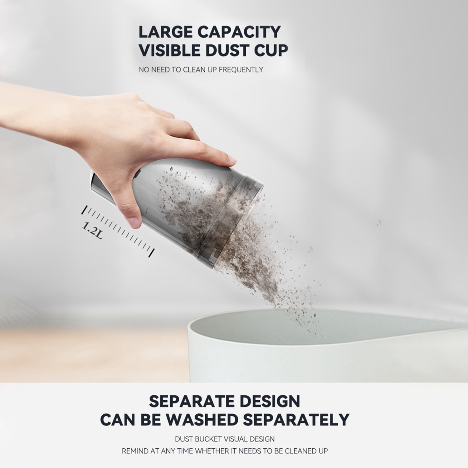 Keromee Wireless Handheld Vacuum Cleaner, Low Noise, High Suction, Compact Design - New Condition