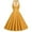 15#Yellow, variant on Women 50s Vintage Polka Dot Halter Cocktail Swing Dress Buttons Floral 1950s Hepburn Prom Tea Party Dress