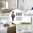 thumbnail image 3 of 4 Pcs Hook up Home Decor Drapery Tieback Transparent Curtains Rod Hooks Metal Kitchen Decoration for Bedroom Tiebacks, 3 of 6
