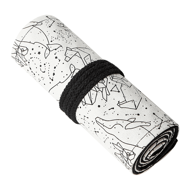 Envoltura de lápices de colores, estuche enrollable para bolígrafos, estuche organizador de rollos de lápices para colorear, estuche de papelería para estudiantes, artistas y viajeros Zhivalor CPB-DE-LYY2483-2