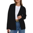 thumbnail image 5 of Pyhlmscde Women Cardigan Sweater Chunky Jacket Coat Fall Outwear Trendy Outfits, Business Casual Outfits for Women, Suit Jackets for Women, Women's Blazers & Suit Jackets Black 3XL, 5 of 6