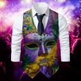 thumbnail image 2 of Men Suit Vest Novelty 𝐌𝐚𝐫𝐝𝐢 𝐆𝐫𝐚𝐬 Vests Gothic Formal Waistcoat Vintage Graphic Print Tuxedo Vests for 𝐂𝐚𝐫𝐧𝐢𝐯𝐚𝐥 𝐏𝐚𝐫𝐚𝐝𝐞, 2 of 4