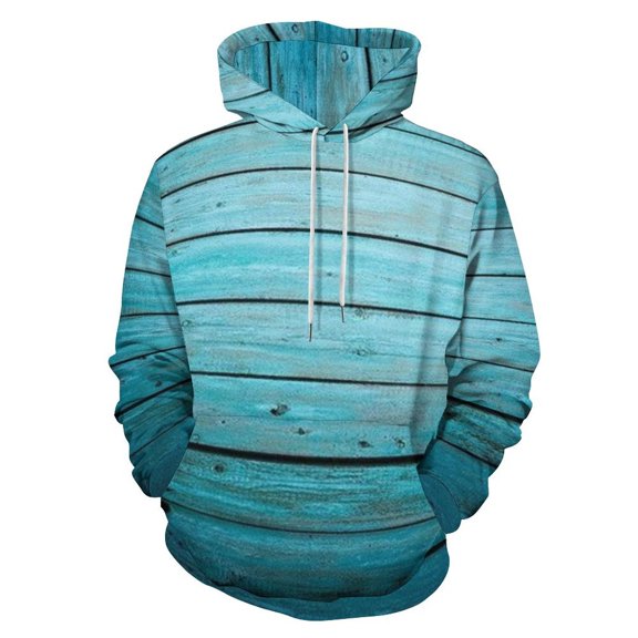 Ocean Aqua Blue Teal Old Wood Turquoise 3d Sweatshirts Hoodie Fashion Casual Personality Men's Women Street Hoodie Pullovers Long Sleeve Comfortable Top