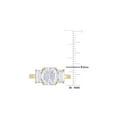 thumbnail image 2 of 2.70 Carat (Ctw) Lab-Created Three-Stone Octagon Moissanite Engagement Ring in 10K Yellow Gold for Women, 2 of 6