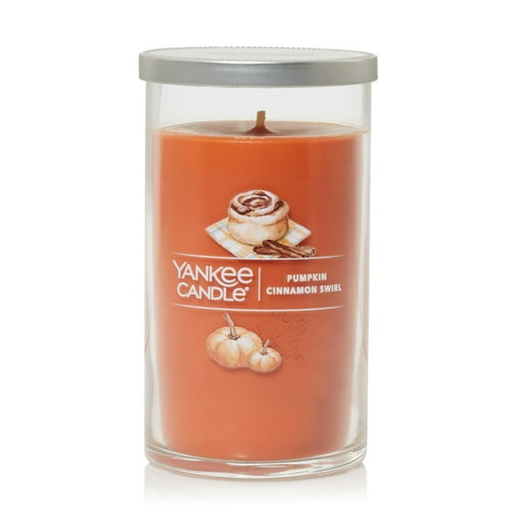 Yankee Candle Signature Medium 2-Wick Candle, Pumpkin Cinnamon Swirl, 14.25 oz