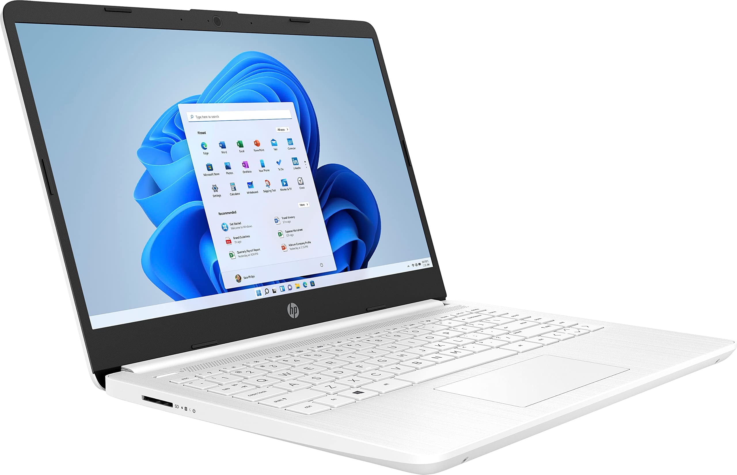 HP Laptop 14” HD LCD, Intel Celeron N4120, 64GB eMMC, 4GB RAM, Windows 11 Home (S mode), Snowflake White, 14-DQ0052DX