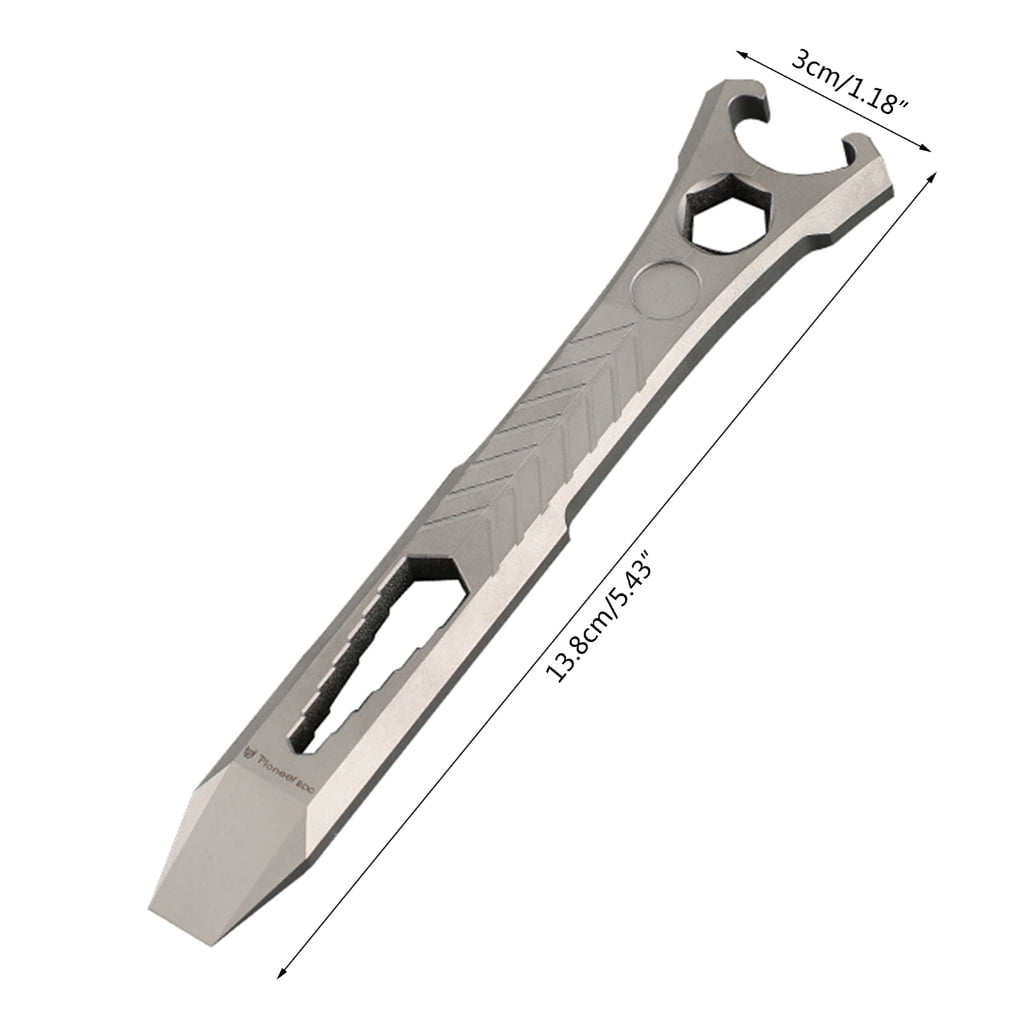 WINDLAND Titanium Alloy Pry Bar Pocket Multifunctional Crowbars Pocket Multitools Portable Mini Bottle Opener Pocket Prybar Tools