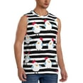 thumbnail image 2 of Fotbe Men's Cute Chicken Print Men's Sleeveless Muscle Tank Tops Casual T-Shirts for Gym Workout Beach-3X-Large, 2 of 8