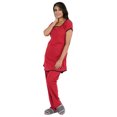 thumbnail image 4 of Bimba 2pc Pajama Set For Women 100% Cotton Nightwear Set Plain Sleepwear, 4 of 7