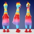 thumbnail image 3 of Animolds Tie-Dye Rubber Chicken Toy, Screaming Novelty Squeaky 2 Pack, 3 of 5