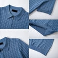 thumbnail image 5 of JIAYUE Mens Polo Shirts Classic Short Sleeve Knit Blend Casual Summer Textured Versatile Solid Color Breathable Turndown Collar For Business Daily Wear Comfortable Tops For Men, 5 of 5