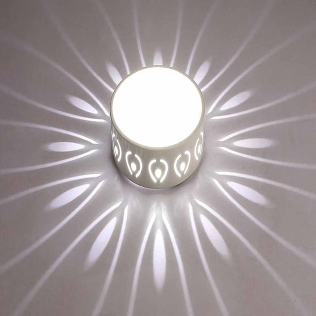Feltree Modern Round Crystal Ceiling Light with Warm Yellow LED for Bedroom, Hallway, Porch