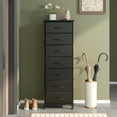 thumbnail image 4 of Fairy Black Tall Dresser with 7 Fabric Drawers, Bedroom Storage Organizer for Closet, Entryway, Hallway, 4 of 6