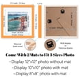 thumbnail image 2 of Marco de fotos Soniuong, 30 x 30 cm, madera, color naranja, 2 alfombrillas, 2 of 8
