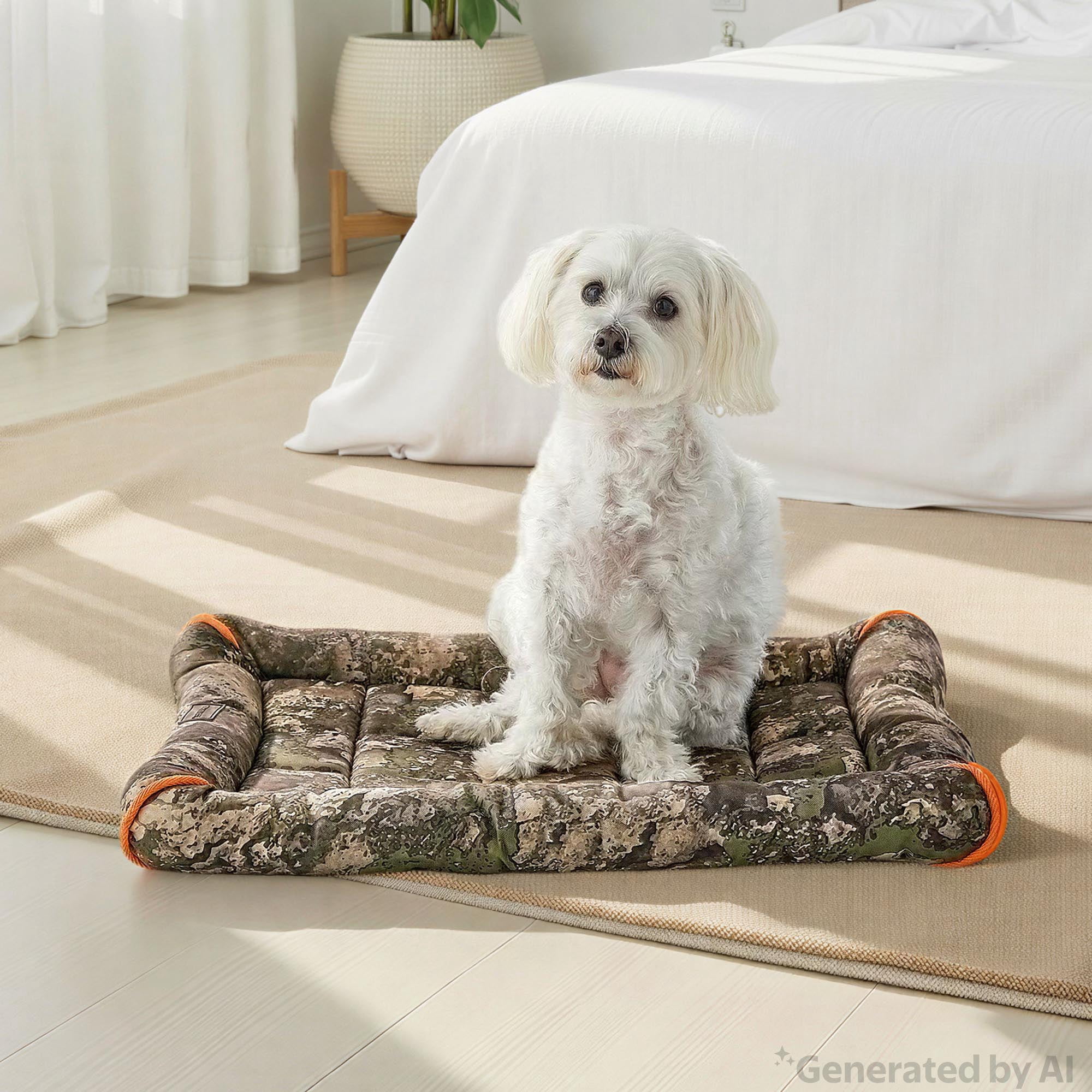 Vibrant Life Durable and Water Resistant Crate Pad, Camouflage, Small, 17" x 23"