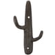 thumbnail image 1 of WORGEOUS Colgador de pared de estilo rústico Diseño de hierro fundido Colgador de ganchos dobles en forma de cactus, 1 of 8
