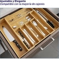 thumbnail image 5 of Organizador de Cubiertos de Bambú Bluelander Expandible 33-52 cm con 9 Compartimientos, Organizador para Cajón, 5 of 5