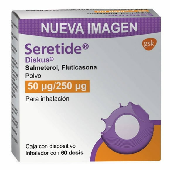 Seretide Diskus Diskus polvo 50 µg/250 µg con dispositivo inhalador 60 dosis