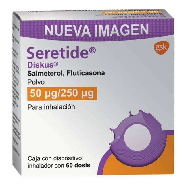 Seretide Diskus Diskus polvo 50 µg/250 µg con dispositivo inhalador 60 dosis