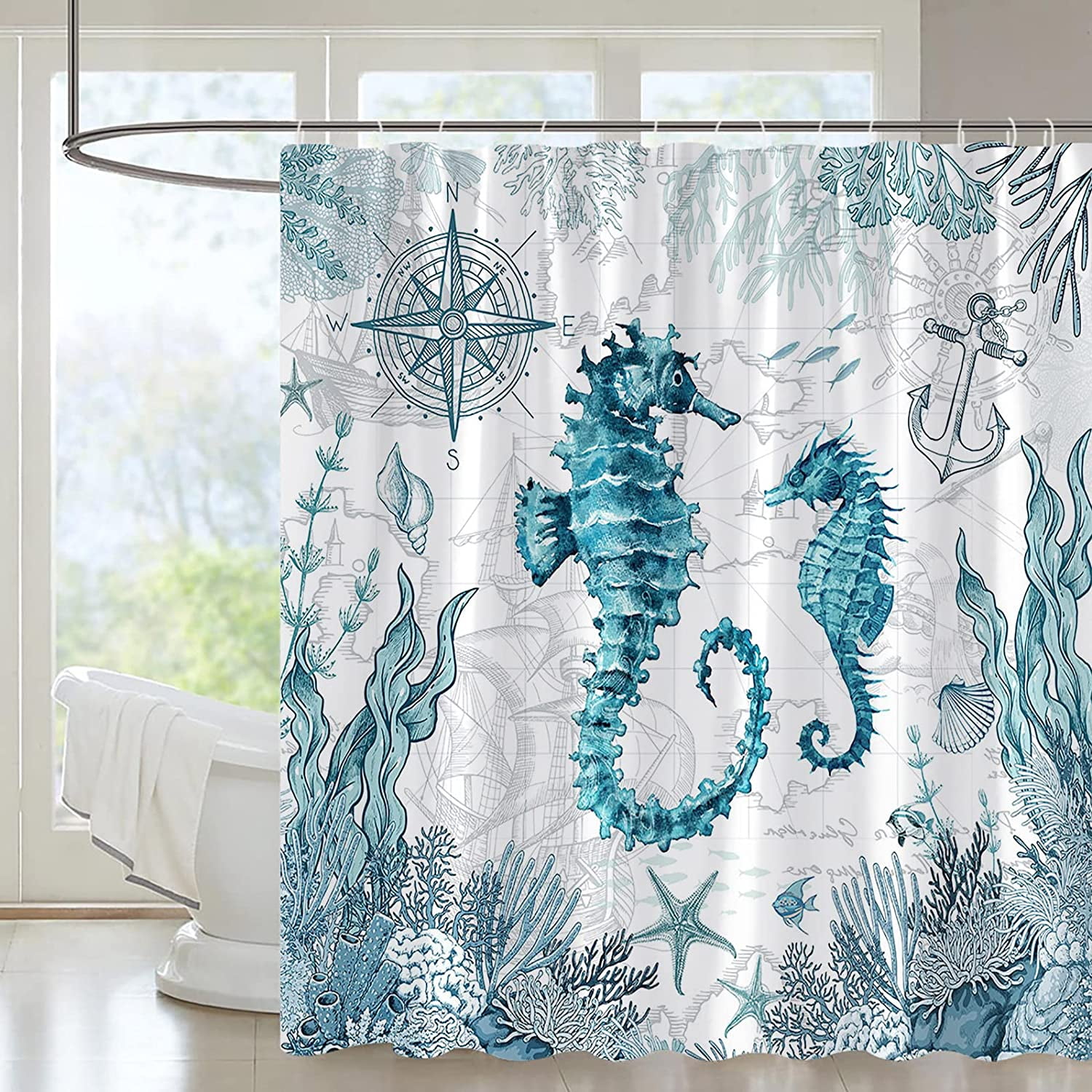 Curtain Of Sea Shells For Decoration Relaxing Ecology Recreation