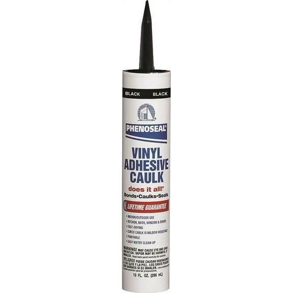 DAP Phenoseal Acrylic Latex Caulk - Multi-Purpose, Durable - 12 Pack, 10 oz., Black