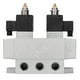 thumbnail image 1 of Electroválvula de 3 posiciones y 5 vías, doble control eléctrico, equipo neumático, G3/8 pulg., K35D2H‑10 CA, 220 V, 1 of 14