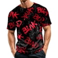 thumbnail image 2 of IAJDKMEK Men's Halloween T-Shirt - Short Sleeve Round Neck Lightweight Breathable Funny Graphic Tee, Casual Summer Shirts for Men & Party Costume,Deep Red XL, 2 of 7