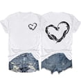 thumbnail image 1 of Tops Cortos para Mujeres Casual Impreso Cuello Redondo, Camiseta Ligera de Manga Corta para Diario, Fiesta Y Verano de Primavera, 1 of 3