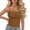 Brown, variant on Compression Tank Top for Women Scoop Neck Solid Spaghetti Strap Shirts Slim Fit Summer Casual Camisole Tops Beige Free Size